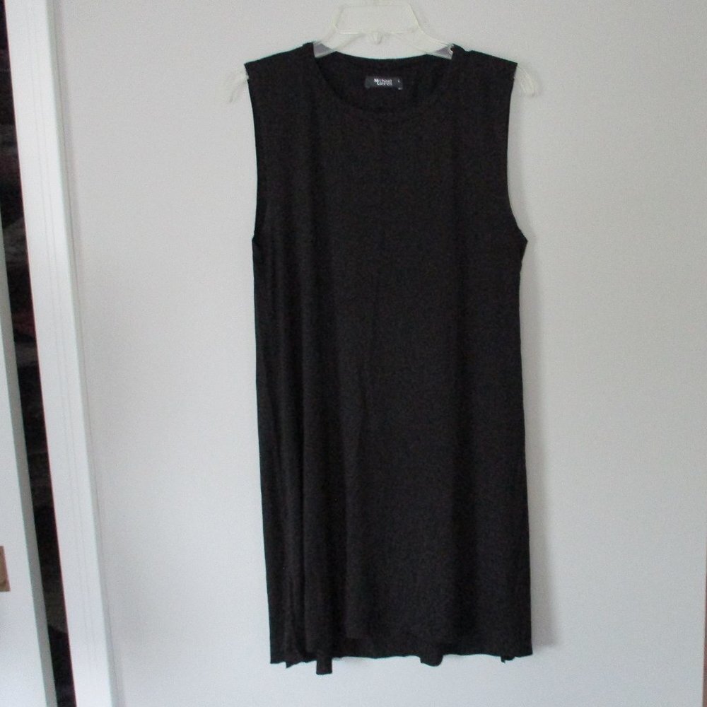 Michael Lauren Womens Round Neck Sleeveless Tank Dress Black Size Large